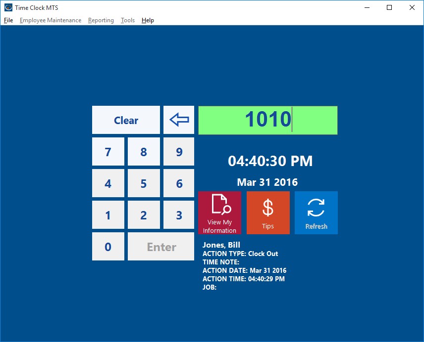 simple time clock software free